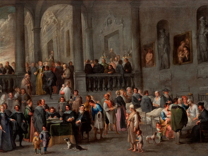 1592-Cornelis de Wael - Visitare gli infermi